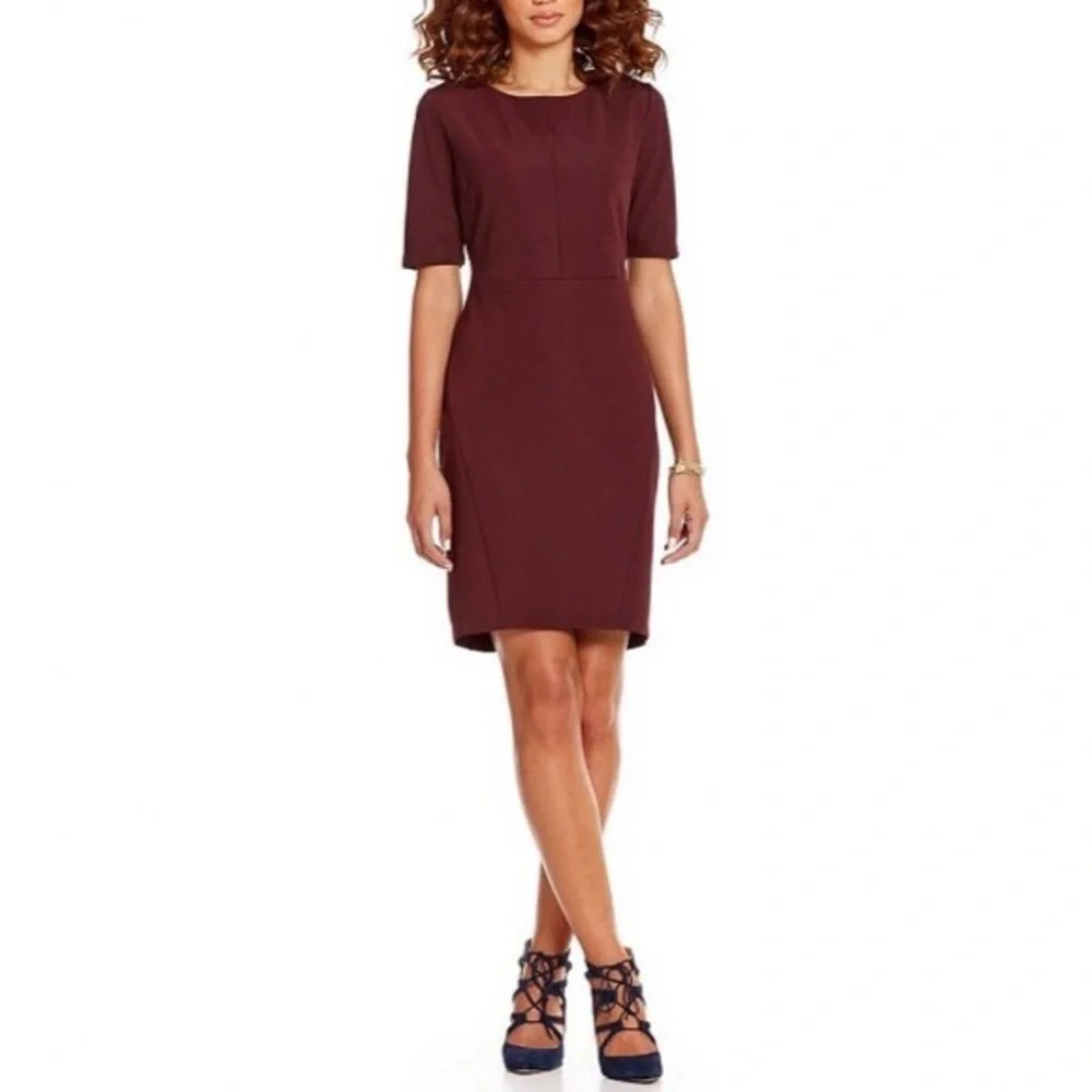 Cremieux Elda Eggplant Sheath Dress Size S - Picture 1 of 5